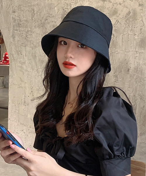 c.u.l（シーユーエル）の「【c.u.l】ツイルコットンベーシックバケットハット cula283（ハット・レディース・ブルー/ブラック/ホワイト・FREE）」の10枚目の写真