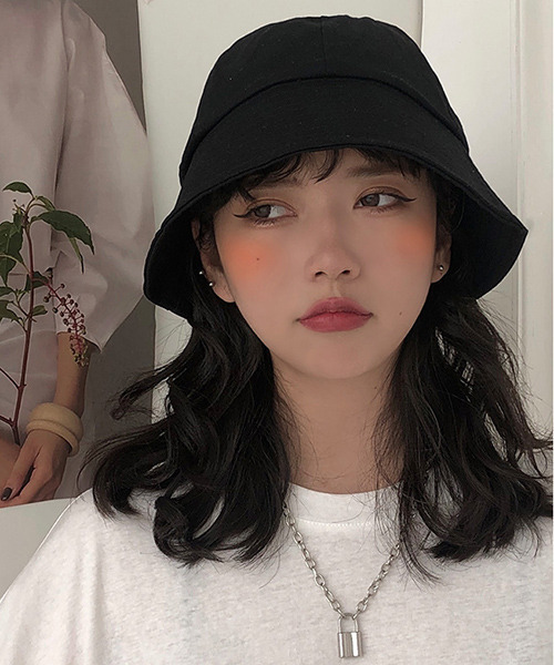 c.u.l（シーユーエル）の「【c.u.l】ツイルコットンベーシックバケットハット cula283（ハット・レディース・ブルー/ブラック/ホワイト・FREE）」の13枚目の写真