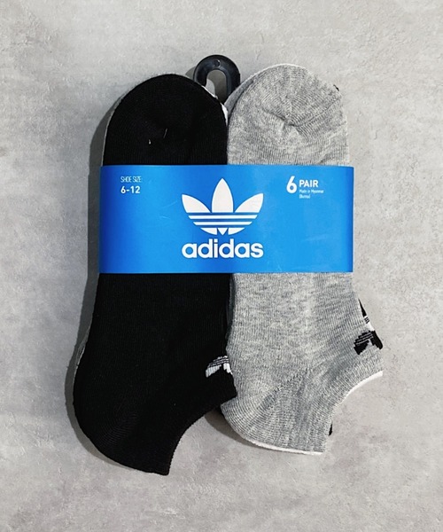 adidas Originals（アディダスオリジナルス）の「adidas originals(アディダス オリジナルス) / 6P アンクルソックス No Show Socks（ソックス/靴下・メンズ・ブラック/マルチ/ホワイト×グレー/ホワイト/ブラック×グレー・FREE）」の5枚目の写真