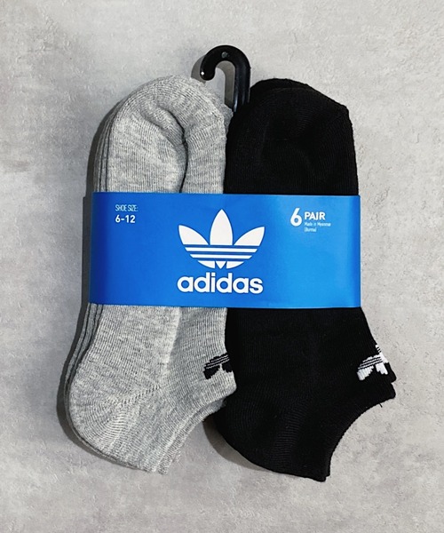 adidas Originals（アディダスオリジナルス）の「adidas originals(アディダス オリジナルス) / 6P アンクルソックス No Show Socks（ソックス/靴下・メンズ・ブラック/マルチ/ホワイト×グレー/ホワイト/ブラック×グレー・FREE）」の4枚目の写真