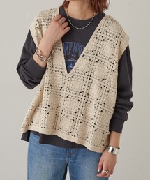 CIAOPANIC TYPY | モチーフレース編みベスト(ベスト)