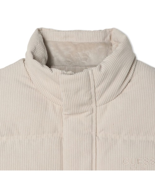 Guess（ゲス）の「Corduroy Down Vest（ダウンベスト・メンズ・ライトグレー/ベージュ・SMALL/LARGE/MEDIUM）」の4枚目の写真
