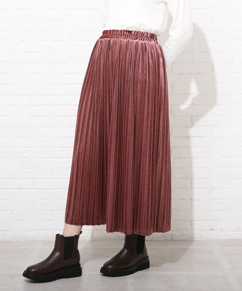 Cutie Blonde(キューティーブロンド)の「◆【S-L】ベロアプリーツスカート(スカート・レディース・ピンク系/ダークグレー/ナチュラル・03/01/02)」の16枚目の写真