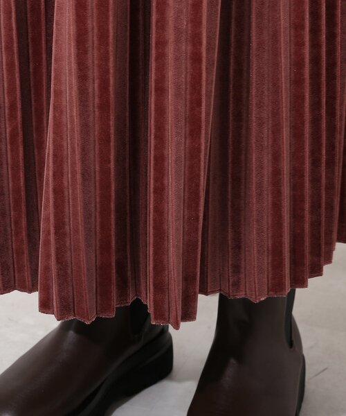 Cutie Blonde(キューティーブロンド)の「◆【S-L】ベロアプリーツスカート(スカート・レディース・ピンク系/ダークグレー/ナチュラル・03/01/02)」の19枚目の写真