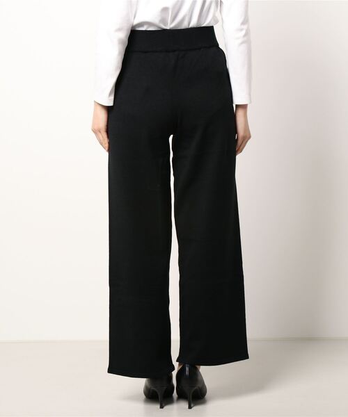 AZUL by moussy（アズールバイマウジー）の「RELAX KNIT PANTS/リラックスニットパンツ（その他パンツ・レディース・マジェンタ/オフホワイト/ブラック・MEDIUM/SMALL）」の4枚目の写真