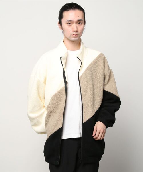 SHISKY(シスキー)の「切り替え デザイン ボア ジャケット(ブルゾン・メンズ・ベージュ系その他/ベージュ系その他2/ベージュ系その他3・M/L/XL)」の9枚目の写真