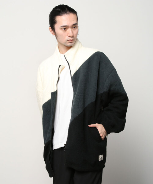 SHISKY(シスキー)の「切り替え デザイン ボア ジャケット(ブルゾン・メンズ・ベージュ系その他/ベージュ系その他2/ベージュ系その他3・M/L/XL)」の8枚目の写真