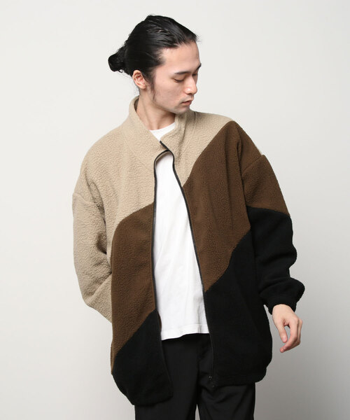 SHISKY(シスキー)の「切り替え デザイン ボア ジャケット(ブルゾン・メンズ・ベージュ系その他/ベージュ系その他2/ベージュ系その他3・M/L/XL)」の7枚目の写真