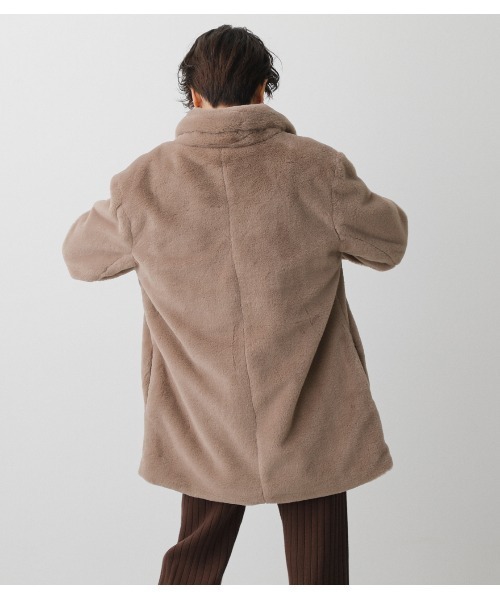 AZUL by moussy(アズールバイマウジー)の「FLUFFY CHESTER COATフラッフィーチェスターコート(チェスターコート・レディース・グレー/ベージュ・SMALL/MEDIUM)」の16枚目の写真