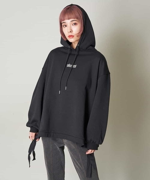 A de a.v.v(アードアー・ヴェ・ヴェ)の「裾リボンロゴパーカー(パーカー・レディース・ライトピンク/アイボリー/ブラック・38/36)」の19枚目の写真