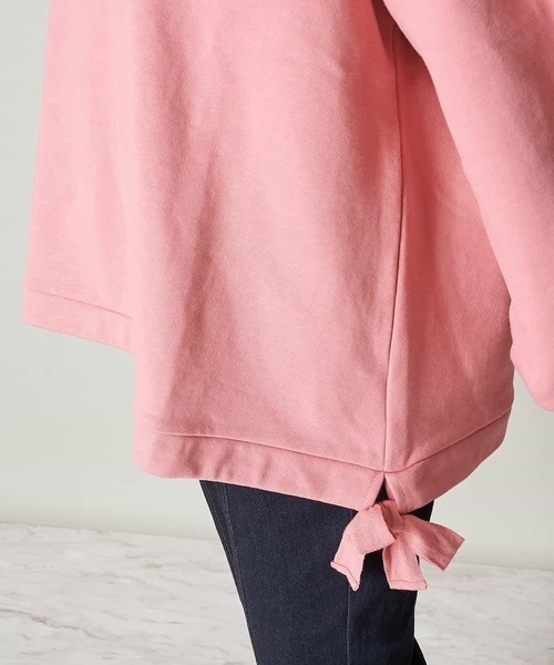 A de a.v.v(アードアー・ヴェ・ヴェ)の「裾リボンロゴパーカー(パーカー・レディース・ライトピンク/アイボリー/ブラック・38/36)」の8枚目の写真