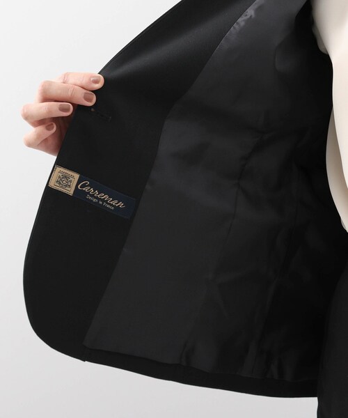 DRESKIP（ドレスキップ）の「◆【S-3L】洗えるキャリーマンVノーカラージャケット（ノーカラージャケット・レディース・ブラック/ネイビー/ダークグレー・01/02/03/04/05）」の13枚目の写真