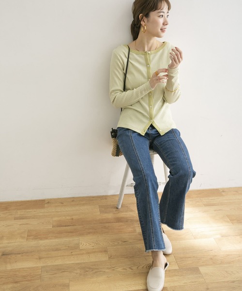 MILLER（ミラー）の「『別注』Miller×URBAN RESEARCH　2WAYカーディガン（カーディガン/ボレロ・レディース・グリーン系その他/ブルー系その他・FREE）」の3枚目の写真