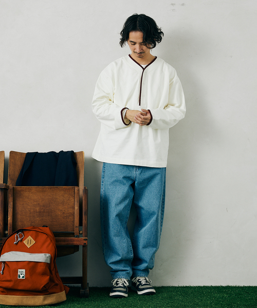 JOURNAL STANDARD relume（ジャーナルスタンダード　レリューム）の「BASEBALL スウェット（スウェット・メンズ・ホワイト/ネイビー/グリーン・MEDIUM/LARGE）」の7枚目の写真