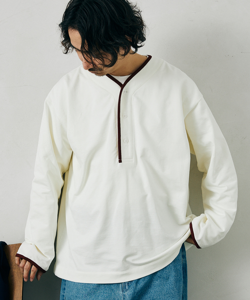 JOURNAL STANDARD relume（ジャーナルスタンダード　レリューム）の「BASEBALL スウェット（スウェット・メンズ・ホワイト/ネイビー/グリーン・MEDIUM/LARGE）」の9枚目の写真