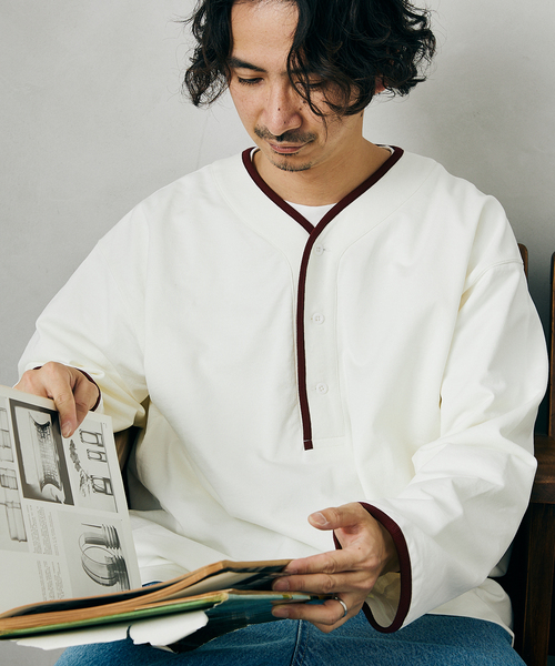 JOURNAL STANDARD relume（ジャーナルスタンダード　レリューム）の「BASEBALL スウェット（スウェット・メンズ・ホワイト/ネイビー/グリーン・MEDIUM/LARGE）」の10枚目の写真