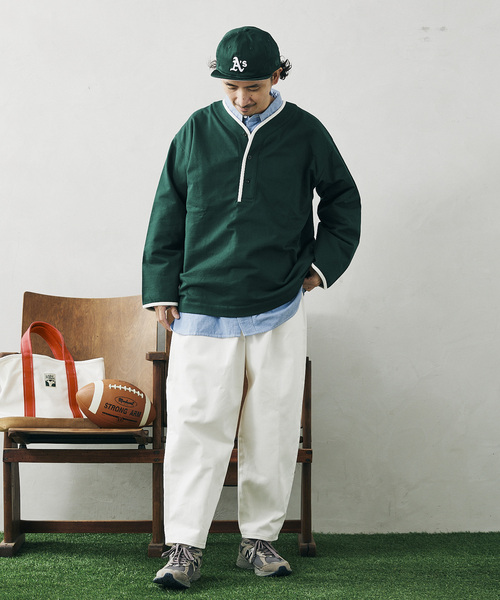 JOURNAL STANDARD relume（ジャーナルスタンダード　レリューム）の「BASEBALL スウェット（スウェット・メンズ・ホワイト/ネイビー/グリーン・MEDIUM/LARGE）」の14枚目の写真
