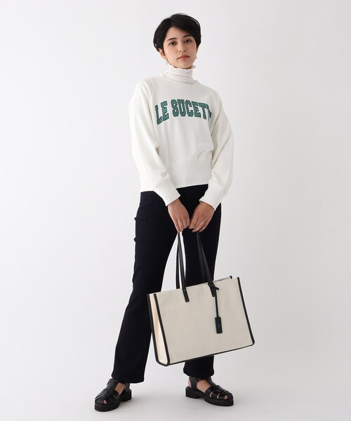 OPAQUE.CLIP（オペークドットクリップ）の「◆アソートスクエアビッグトートバッグ（トートバッグ・レディース・オフホワイト/キャメル・00）」の6枚目の写真