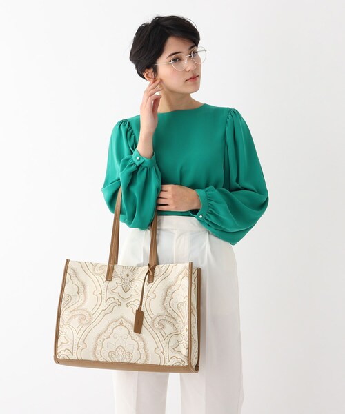 OPAQUE.CLIP（オペークドットクリップ）の「◆アソートスクエアビッグトートバッグ（トートバッグ・レディース・オフホワイト/キャメル・00）」の12枚目の写真