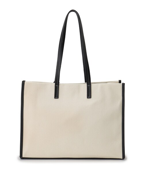 OPAQUE.CLIP（オペークドットクリップ）の「◆アソートスクエアビッグトートバッグ（トートバッグ・レディース・オフホワイト/キャメル・00）」の3枚目の写真