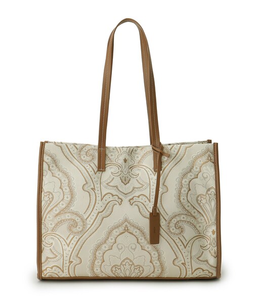 OPAQUE.CLIP（オペークドットクリップ）の「◆アソートスクエアビッグトートバッグ（トートバッグ・レディース・オフホワイト/キャメル・00）」の5枚目の写真