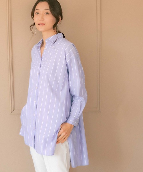 LEPSIM（レプシィム）の「【お花の種が入ったタグ付き】フラワーシードチュニック　262607（シャツ/ブラウス・レディース・パープル/ブルー/グレイッシュベージュ・FREE）」の3枚目の写真