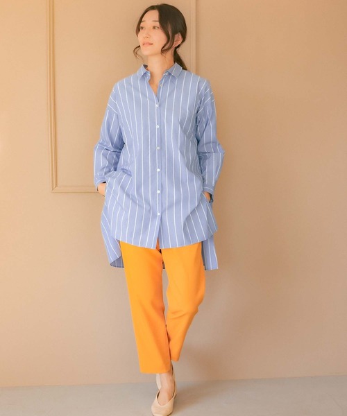 LEPSIM（レプシィム）の「【お花の種が入ったタグ付き】フラワーシードチュニック　262607（シャツ/ブラウス・レディース・パープル/ブルー/グレイッシュベージュ・FREE）」の5枚目の写真