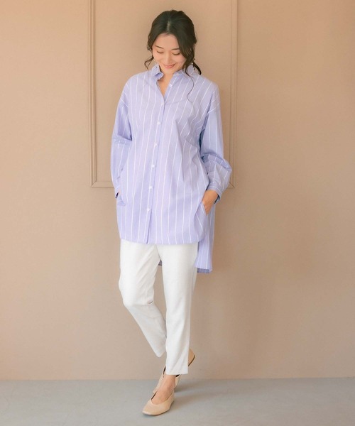 LEPSIM（レプシィム）の「【お花の種が入ったタグ付き】フラワーシードチュニック　262607（シャツ/ブラウス・レディース・パープル/ブルー/グレイッシュベージュ・FREE）」の8枚目の写真