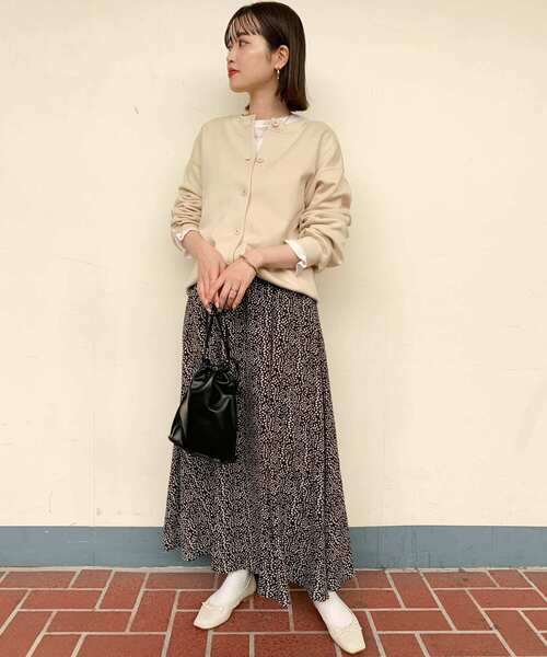 ITEMS URBANRESEARCH(アイテムズ アーバンリサーチ)の「レオパードロングスカート(スカート・レディース・ブラック/オフホワイト/モカ・FREE)」の5枚目の写真