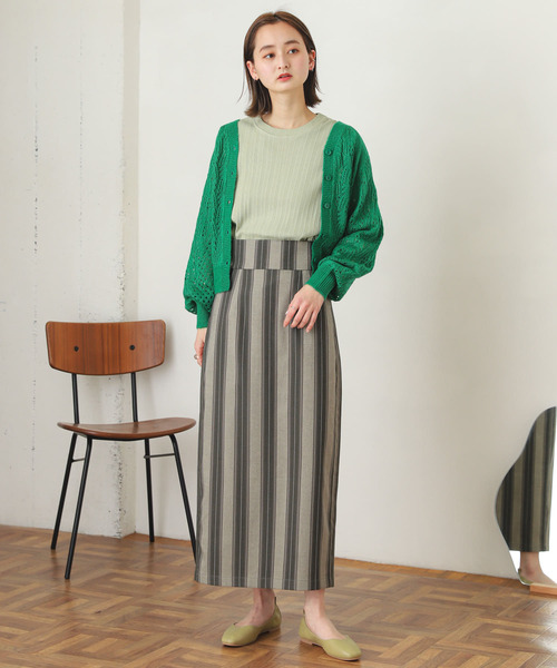 SENSE OF PLACE by URBAN RESEARCH(センスオブプレイスバイアーバンリサーチ)の「ハイウエストナロースカート(スカート・レディース・ブラック/ブラック系その他/ベージュ・ONE)」の13枚目の写真