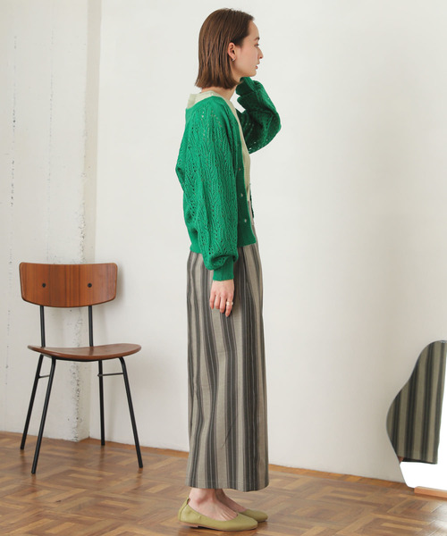 SENSE OF PLACE by URBAN RESEARCH(センスオブプレイスバイアーバンリサーチ)の「ハイウエストナロースカート(スカート・レディース・ブラック/ブラック系その他/ベージュ・ONE)」の18枚目の写真