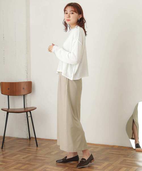 SENSE OF PLACE by URBAN RESEARCH(センスオブプレイスバイアーバンリサーチ)の「ハイウエストナロースカート(スカート・レディース・ブラック/ブラック系その他/ベージュ・ONE)」の12枚目の写真