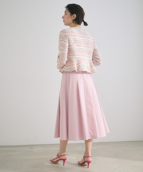 ANAYI（アナイ）の「ファンシーツイードクルー ジャケット（ノーカラー