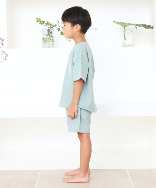 MAKE YOUR DAY（メイクユアデイ）の「ベースボールスーツ■80～140cm（ルームウェア/パジャマ・キッズ・ベージュ/ネイビー/ミント・90/100/110/120/80/130/140）」の4枚目の写真