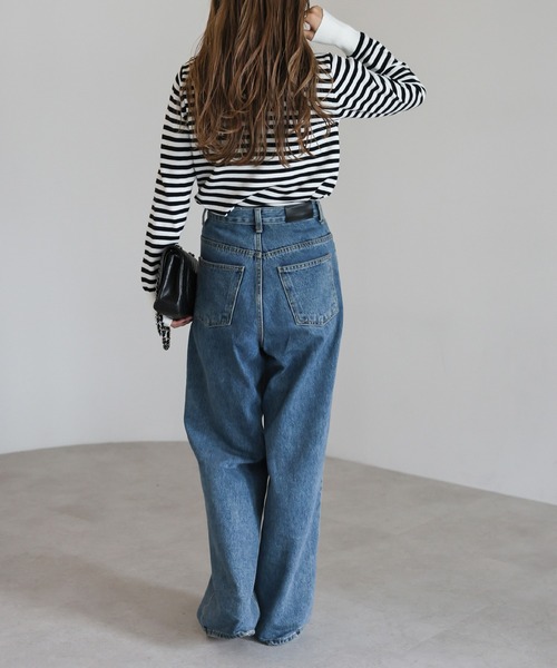 Bonjour Sagan（ボンジュールサガン）の「リブボーダーニット（ニット/セーター・レディース・ホワイト×ブラック/ベージュ/ブラック×ホワイト・FREE）」の16枚目の写真