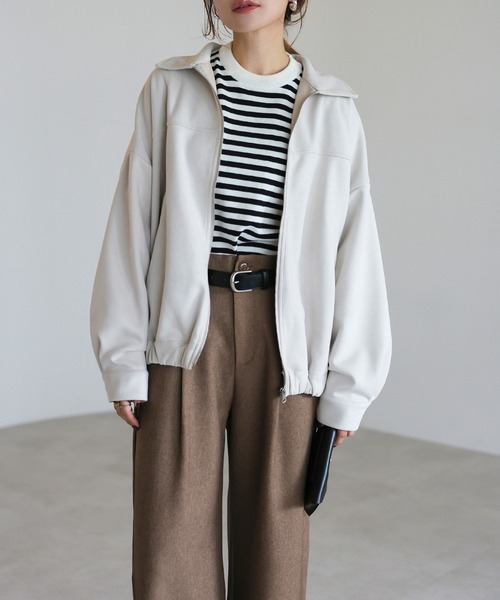 Bonjour Sagan（ボンジュールサガン）の「リブボーダーニット（ニット/セーター・レディース・ホワイト×ブラック/ベージュ/ブラック×ホワイト・FREE）」の17枚目の写真