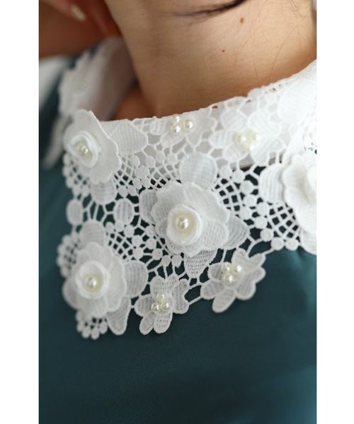 cawaii（カワイイ）の「いつもの服が可愛いく変わる。白花レースの付け襟（付け襟・レディース・ホワイト・FREE）」の8枚目の写真