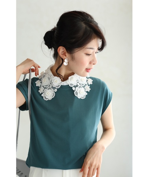 cawaii（カワイイ）の「いつもの服が可愛いく変わる。白花レースの付け襟（付け襟・レディース・ホワイト・FREE）」の13枚目の写真