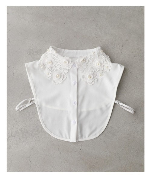 cawaii（カワイイ）の「いつもの服が可愛いく変わる。白花レースの付け襟（付け襟・レディース・ホワイト・FREE）」の14枚目の写真