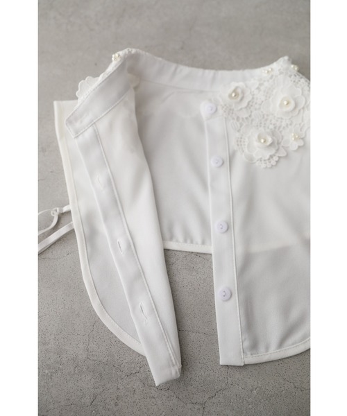 cawaii（カワイイ）の「いつもの服が可愛いく変わる。白花レースの付け襟（付け襟・レディース・ホワイト・FREE）」の16枚目の写真