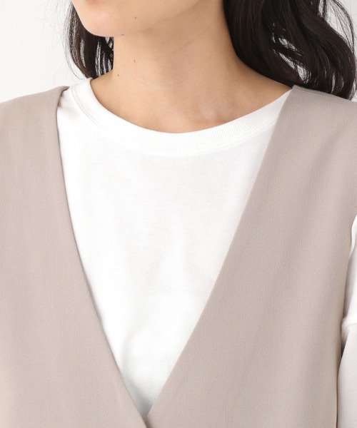 LEPSIM（レプシィム）の「2WAYキナガシジレ　261220（その他アウター・レディース・カーキ/グレイッシュベージュ/ベージュ・FREE）」の14枚目の写真