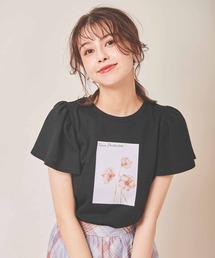 フラワーフォト風Tシャツ
