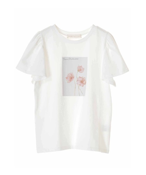 31 Sons de mode（トランテアン　ソン　ドゥ　モード）の「フラワーフォト風Ｔシャツ（Tシャツ/カットソー・レディース・ブラック/オフホワイト・36）」の22枚目の写真