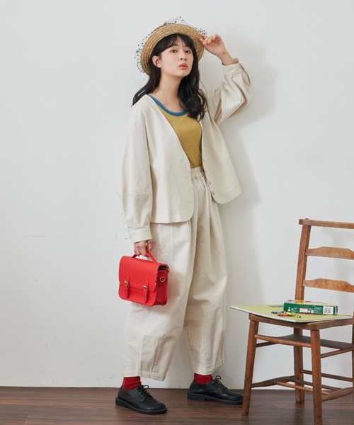 MERLOT（メルロー）の「フェイクレザーサッチェルBAG（ショルダーバッグ・レディース・ホワイト/ブラック/レッド・FREE）」の17枚目の写真