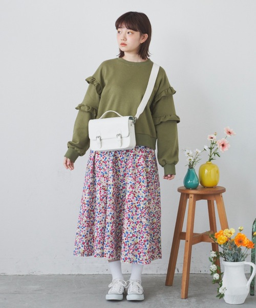 MERLOT（メルロー）の「フェイクレザーサッチェルBAG（ショルダーバッグ・レディース・ホワイト/ブラック/レッド・FREE）」の10枚目の写真