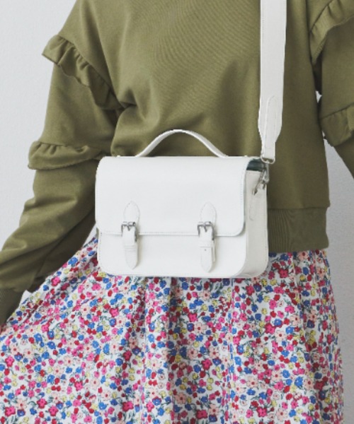 MERLOT（メルロー）の「フェイクレザーサッチェルBAG（ショルダーバッグ・レディース・ホワイト/ブラック/レッド・FREE）」の11枚目の写真