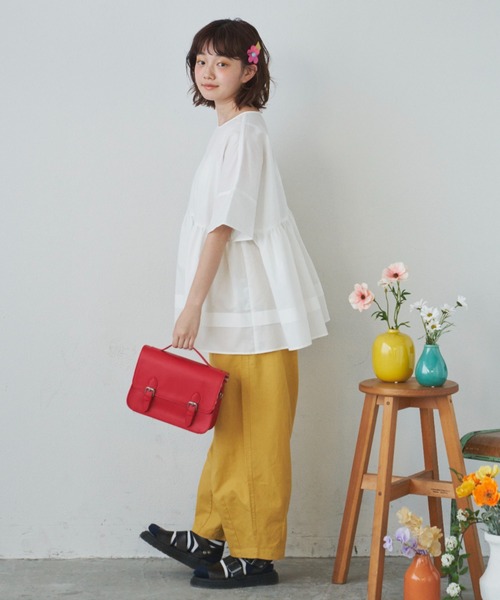 MERLOT（メルロー）の「フェイクレザーサッチェルBAG（ショルダーバッグ・レディース・ホワイト/ブラック/レッド・FREE）」の16枚目の写真