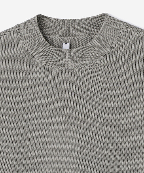 THIBAULT VAN DER STRAETE（ティボー・ヴァン・ダル・ストラット）の「THIBAULT VAN DER STRAETE | モックネックニットプルオーバー  WOMEN（ニット/セーター・レディース・イエロー/グレー/ベージュ・SMALL）」の6枚目の写真