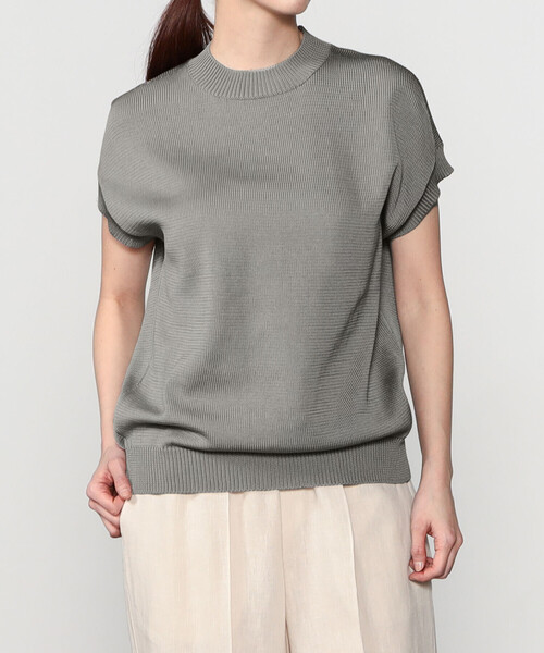 THIBAULT VAN DER STRAETE（ティボー・ヴァン・ダル・ストラット）の「THIBAULT VAN DER STRAETE | モックネックニットプルオーバー  WOMEN（ニット/セーター・レディース・イエロー/グレー/ベージュ・SMALL）」の21枚目の写真