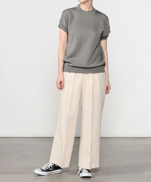 THIBAULT VAN DER STRAETE（ティボー・ヴァン・ダル・ストラット）の「THIBAULT VAN DER STRAETE | モックネックニットプルオーバー  WOMEN（ニット/セーター・レディース・イエロー/グレー/ベージュ・SMALL）」の9枚目の写真